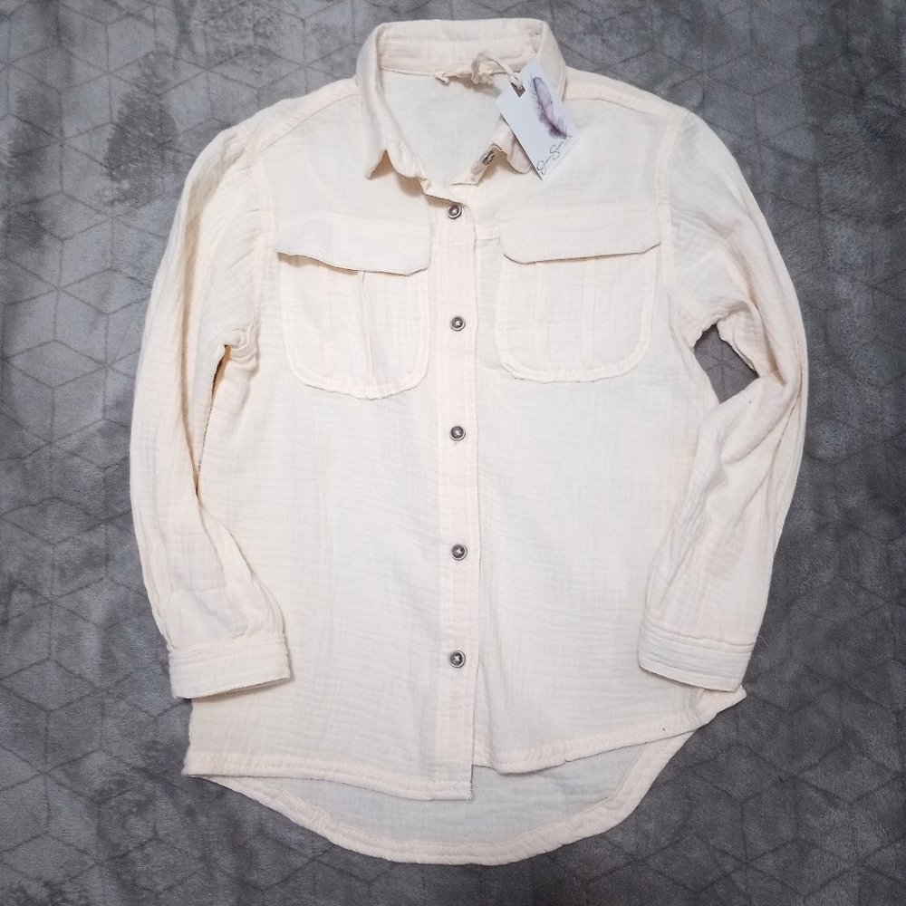 Jessica Simpson campus l/s shirt  size 7-New
